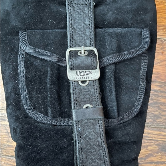 UGG 5195 Cargo II Black MidCalf Shearling Lined Pocket Boots Sz9 Used see photos - Picture 14 of 16